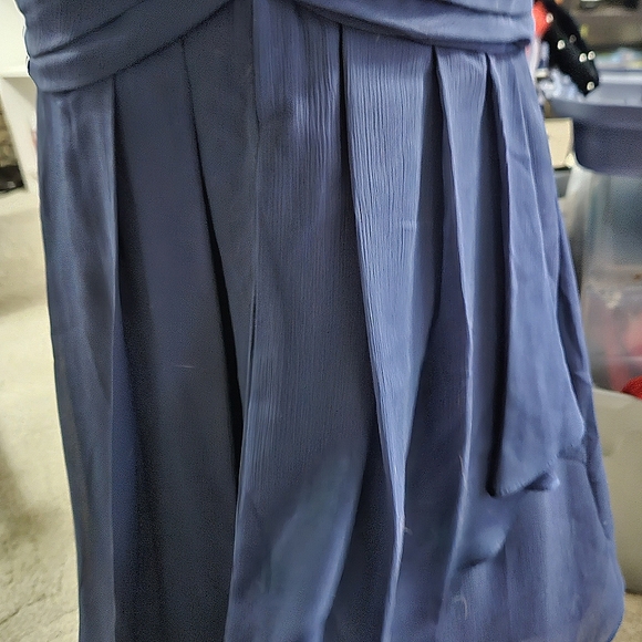 David's Bridal- Navy Bridesmaid Dress (8) - Picture 2 of 5